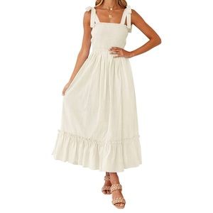 A line maxi dress